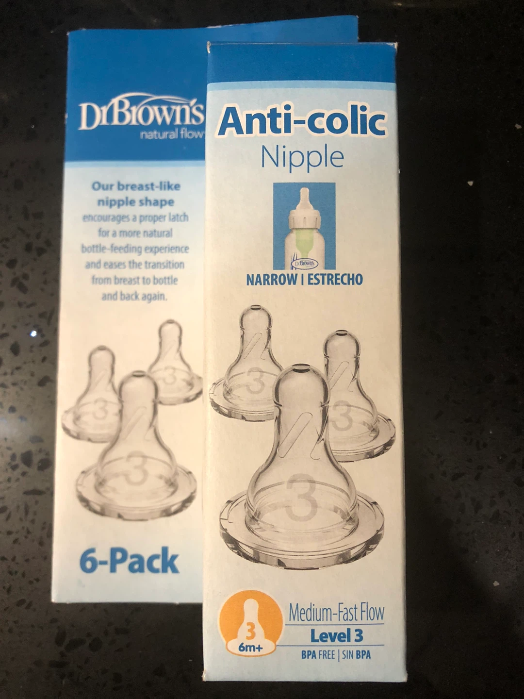 Dr. Brown's Level 3 Anti-Colic Nipples, 6m+