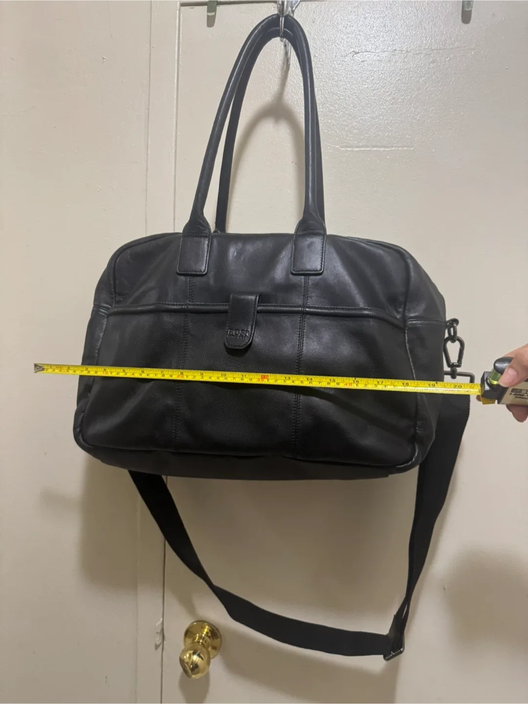 🥕Hugo Boss Black Leather Tote Bag image indicator(8)