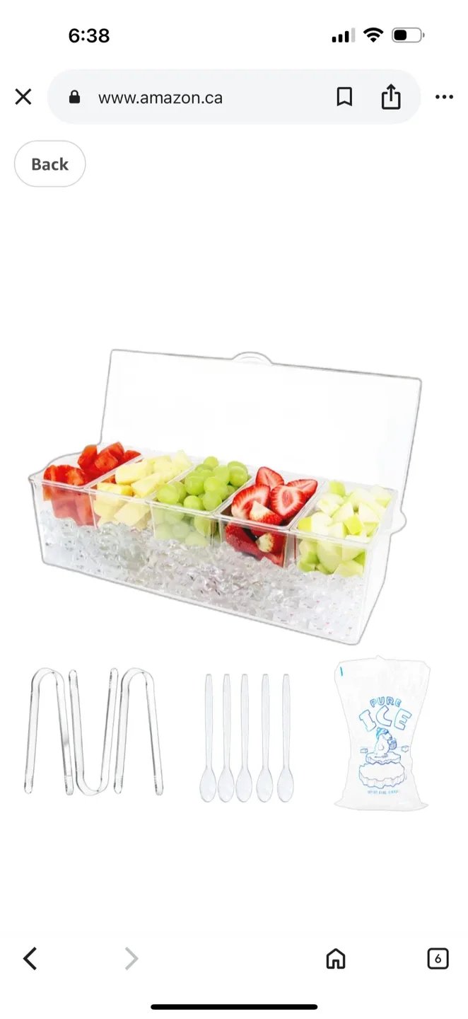 Ice Chilled Condiment Server with 5 Compartments thumbnail