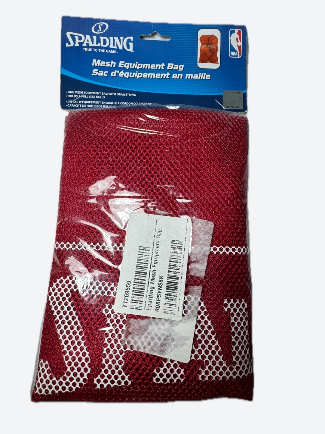 New Spalding Mesh Equipment Bag - Holds 8 Full Size Balls - photo 2