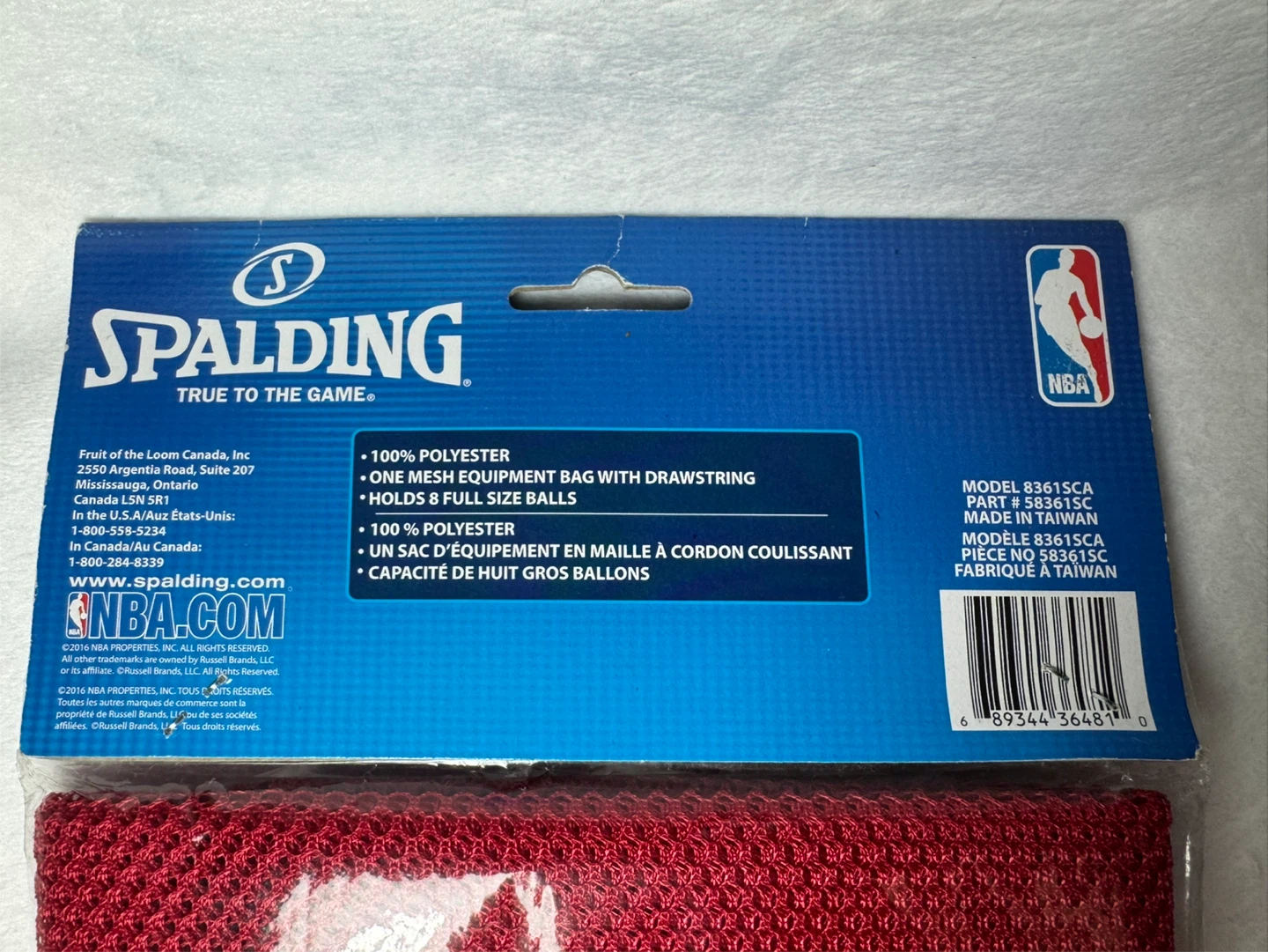 New Spalding Mesh Equipment Bag - Holds 8 Full Size Balls - photo 4