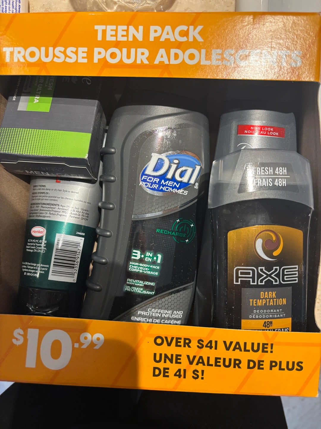 Teen Pack: Axe, Dial & Hair Product Set