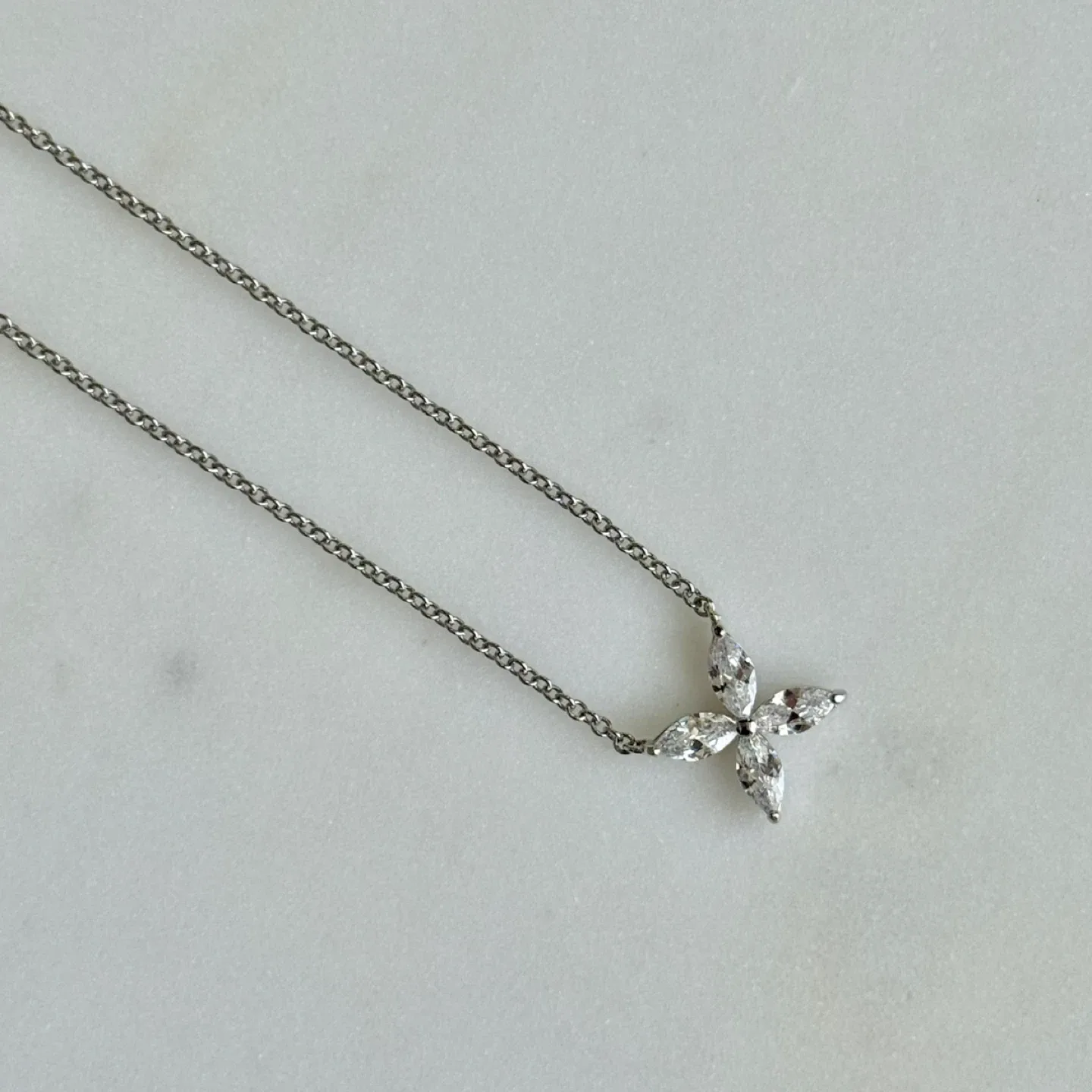 Victoria Diamond Necklace in 14k gold plated image indicator(2)