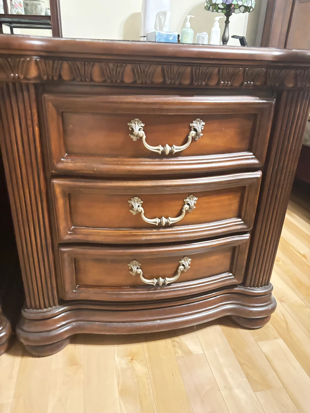 Wooden 3-Drawer Nightstands - Pair - photo 5