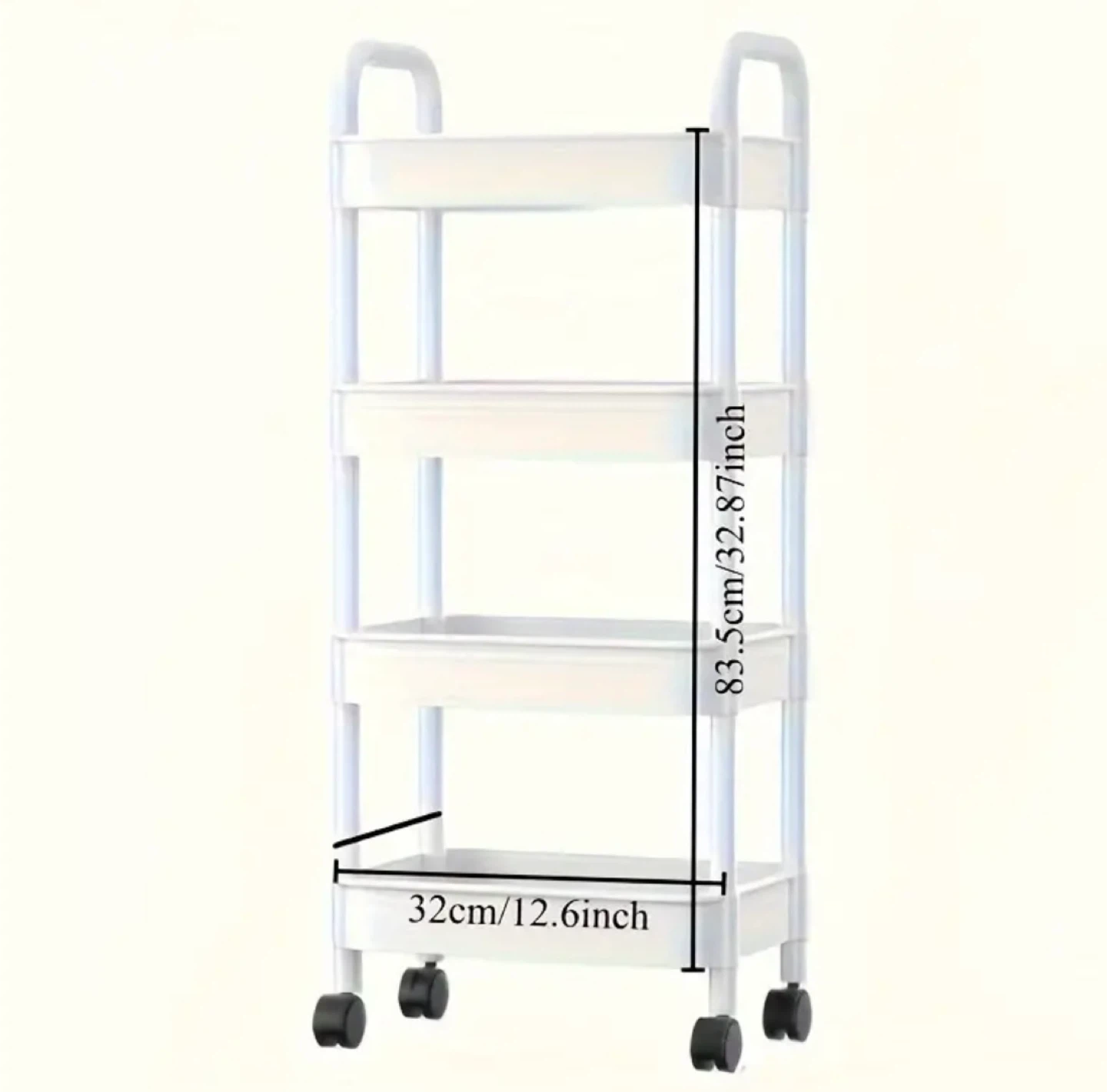 Rolling Cart - Black - 4 Tier - photo 2