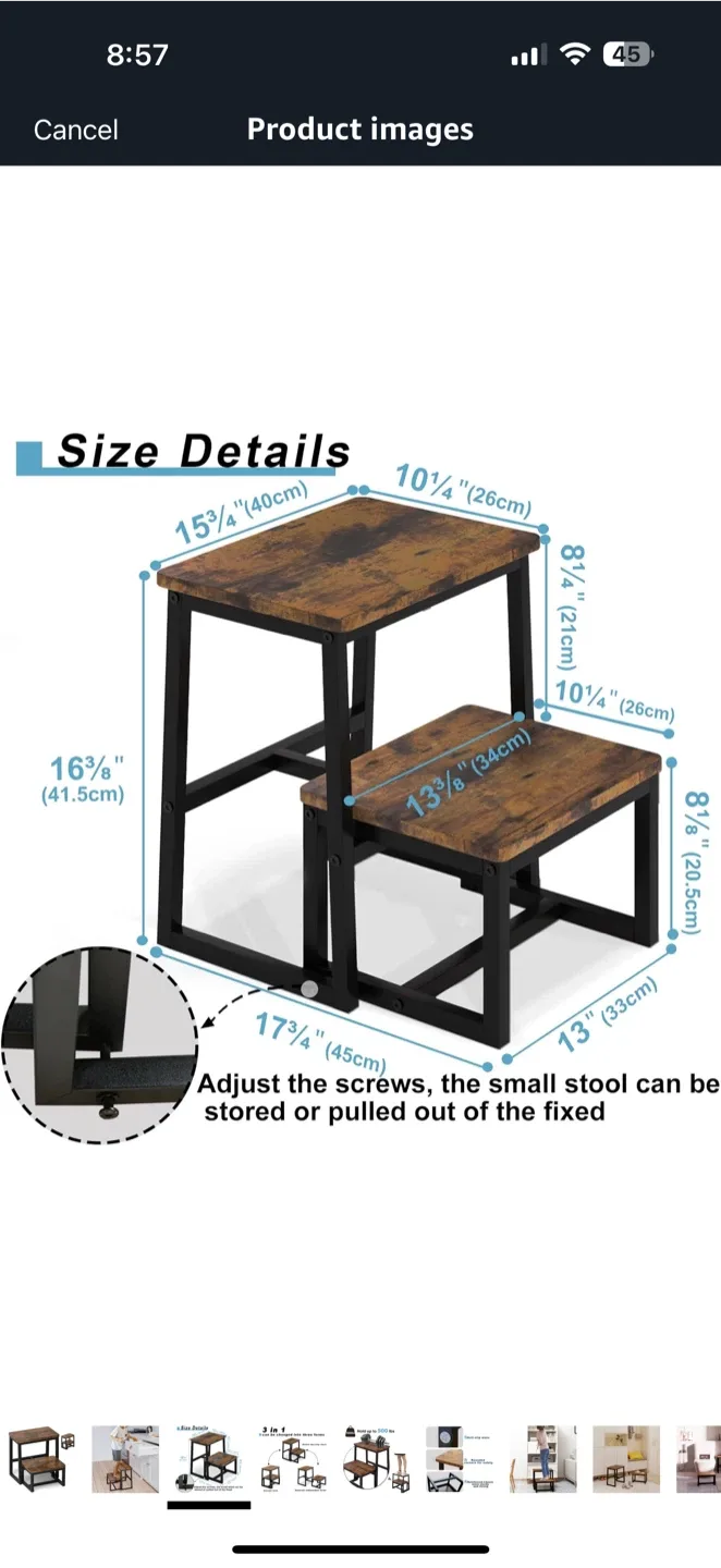 3-in-1 Step Stool, Two-Step Stool image indicator(3)