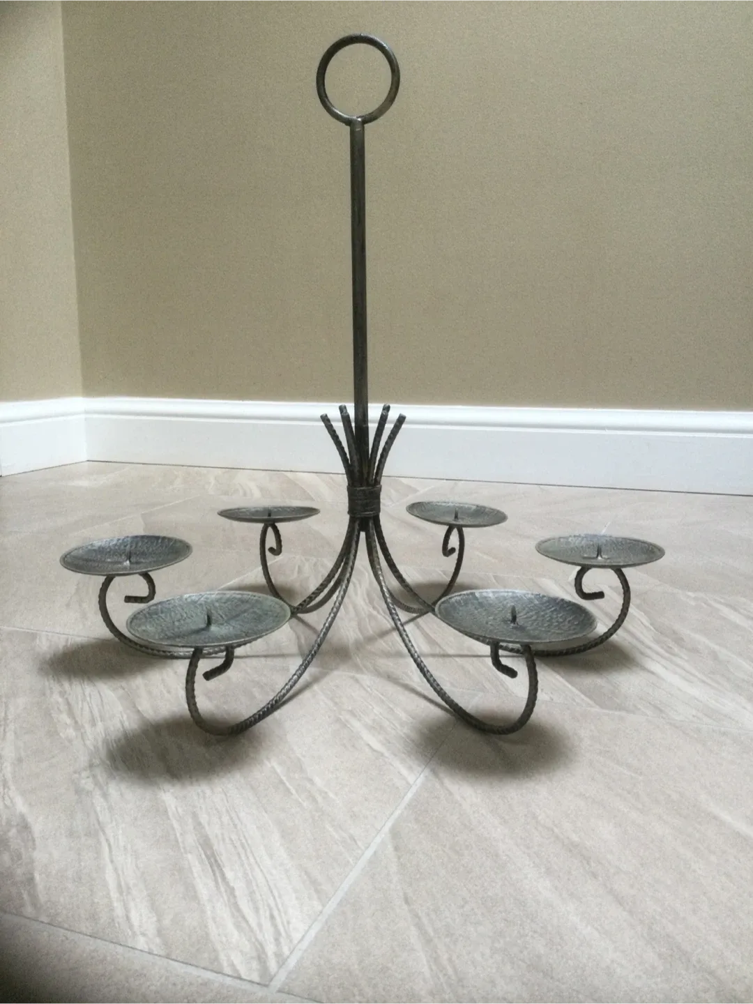 Metal Candle Holder - Holds 6 Candles thumbnail