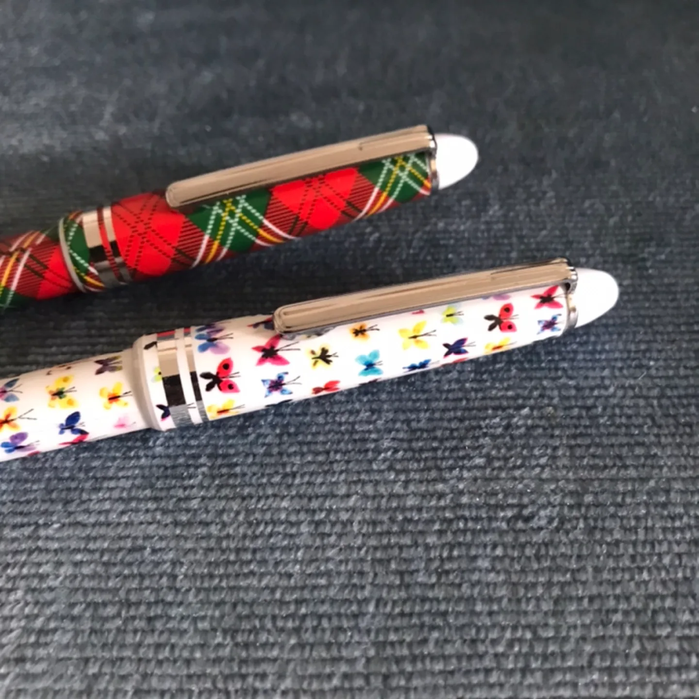 Pair of Pretty Ballpoint Pens - Butterflies & Tartan image indicator(2)