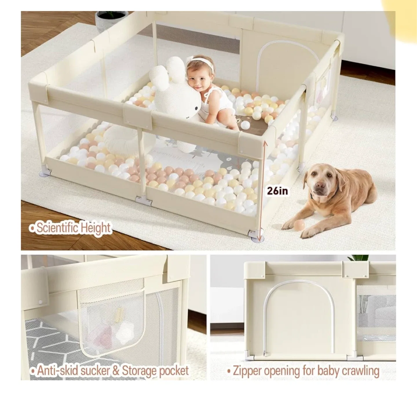 Baby Playpen - 47in x 47in image indicator(3)