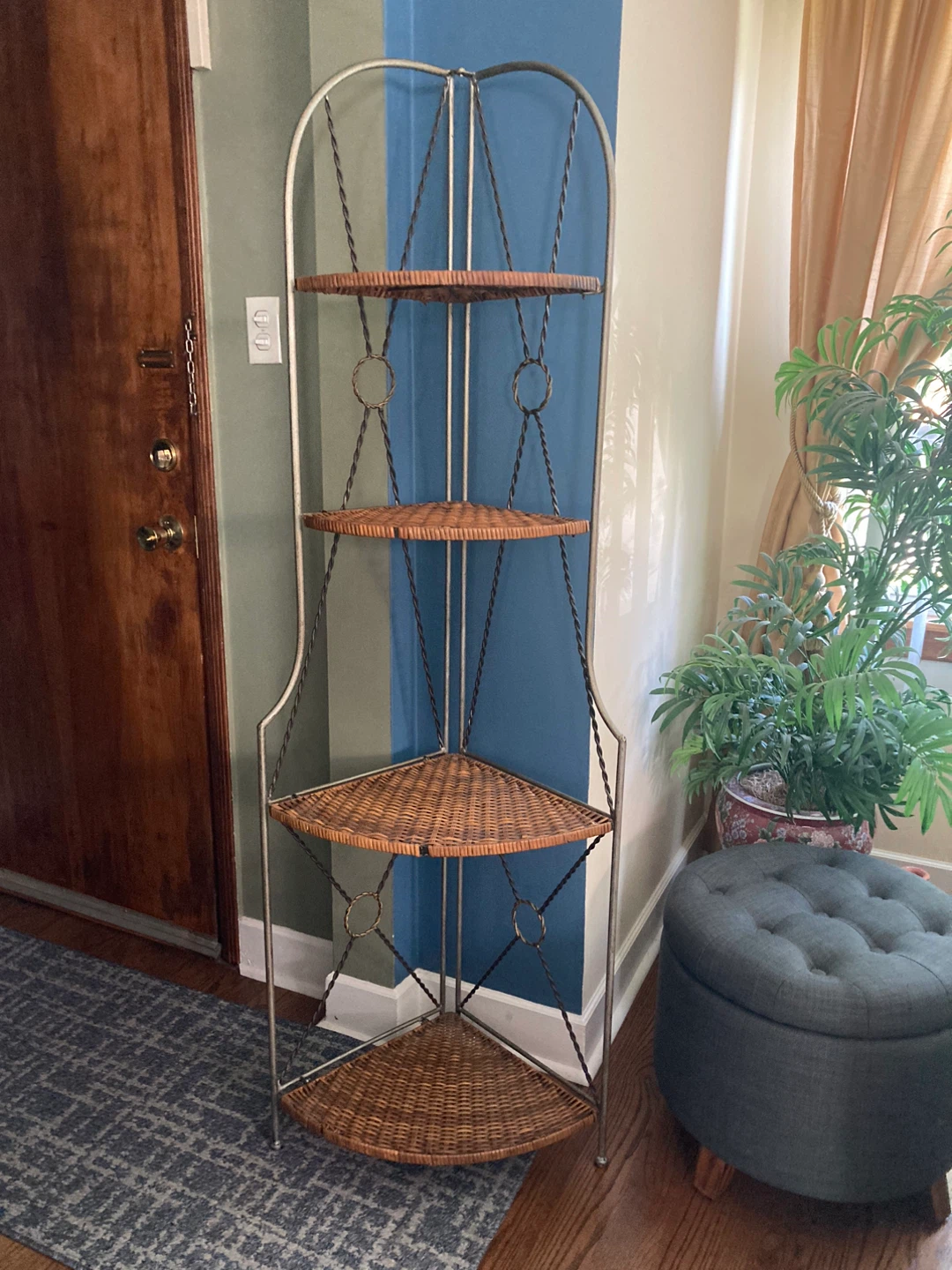Corner 4 shelf collapsable stand