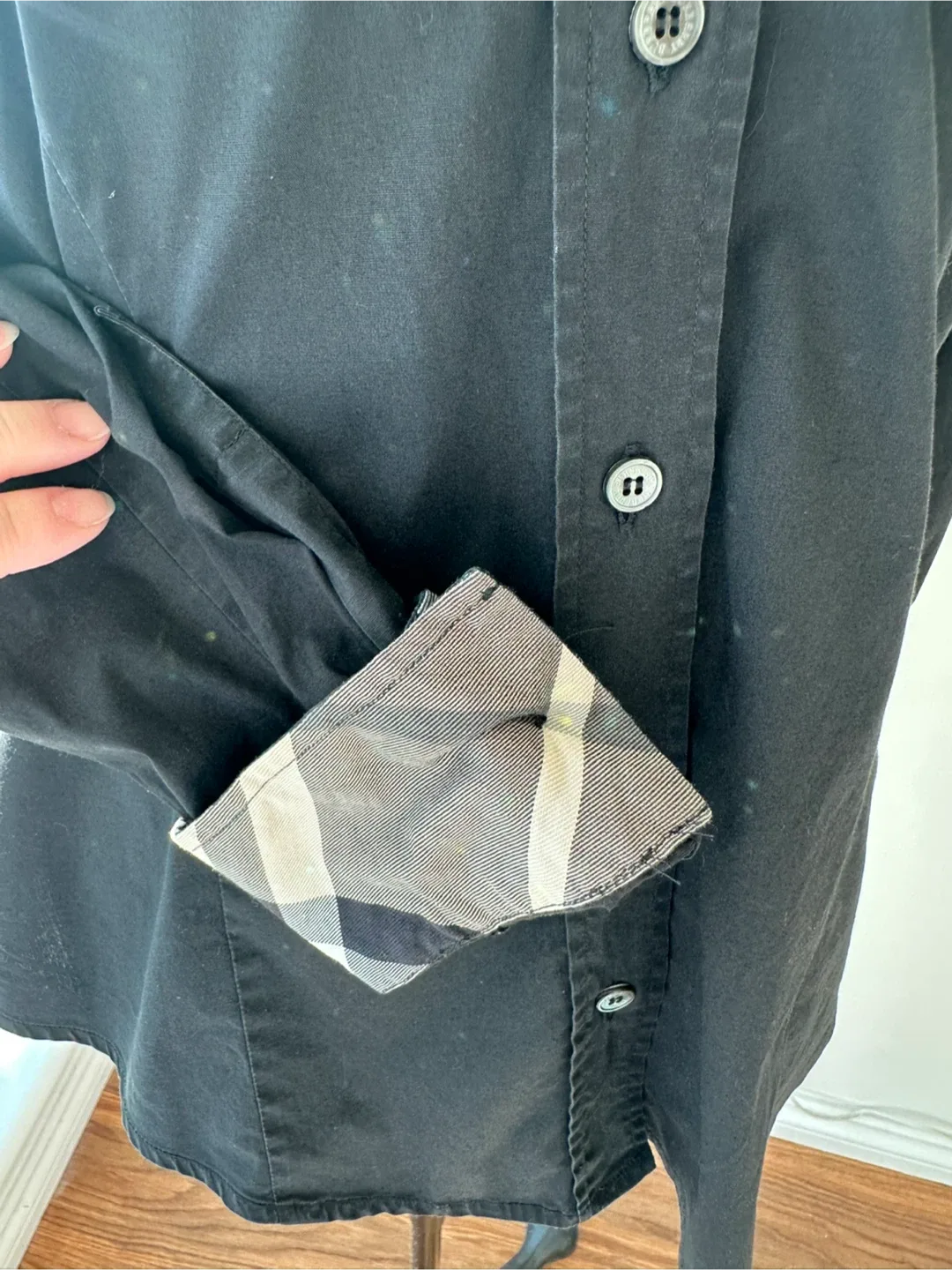 Burberry Black Button-Down Shirt image indicator(6)