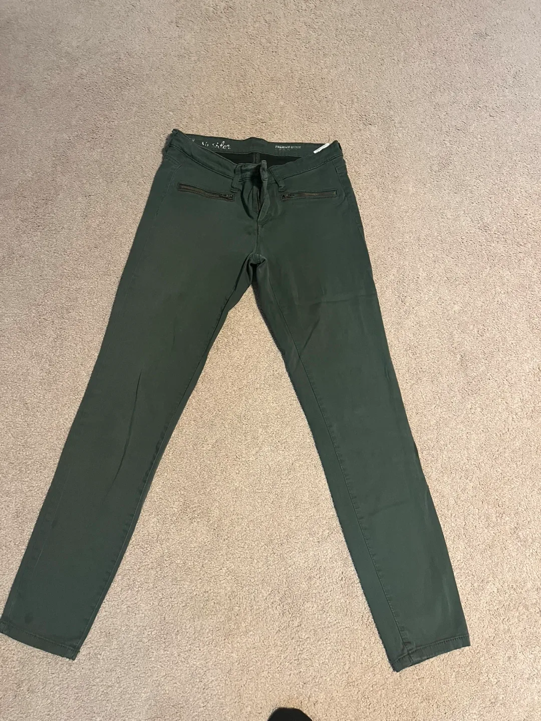 Denim Olive Green Pants - Size 26 thumbnail