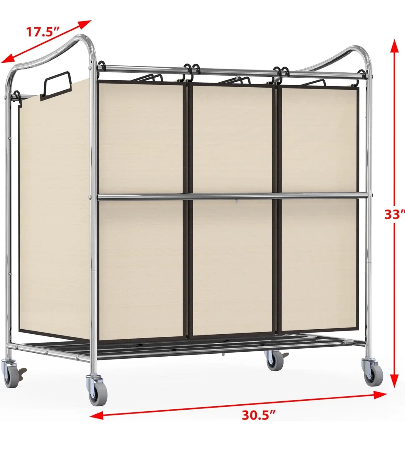 Rolling Laundry Sorter Cart image indicator(3)