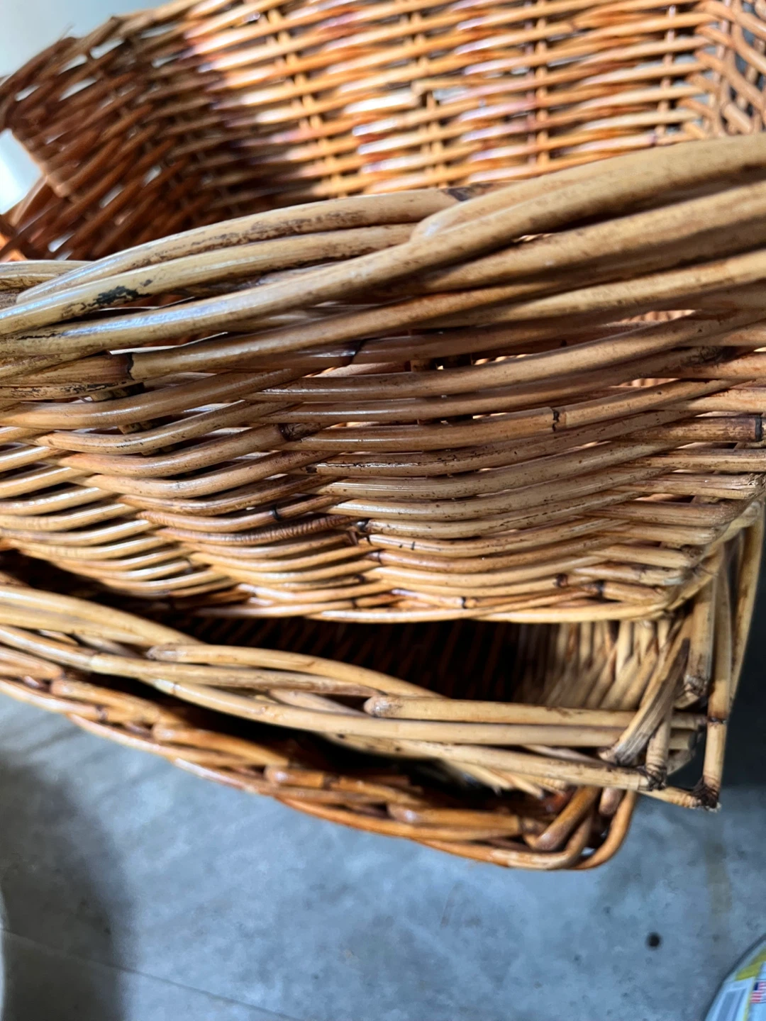 Three Wicker Storage Baskets - photo 3