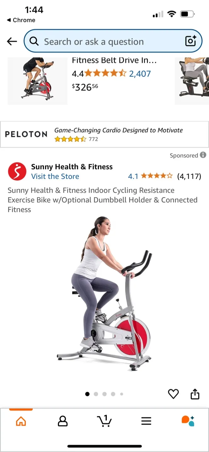 Sunny Health & Fitness Indoor Cycling Bike thumbnail