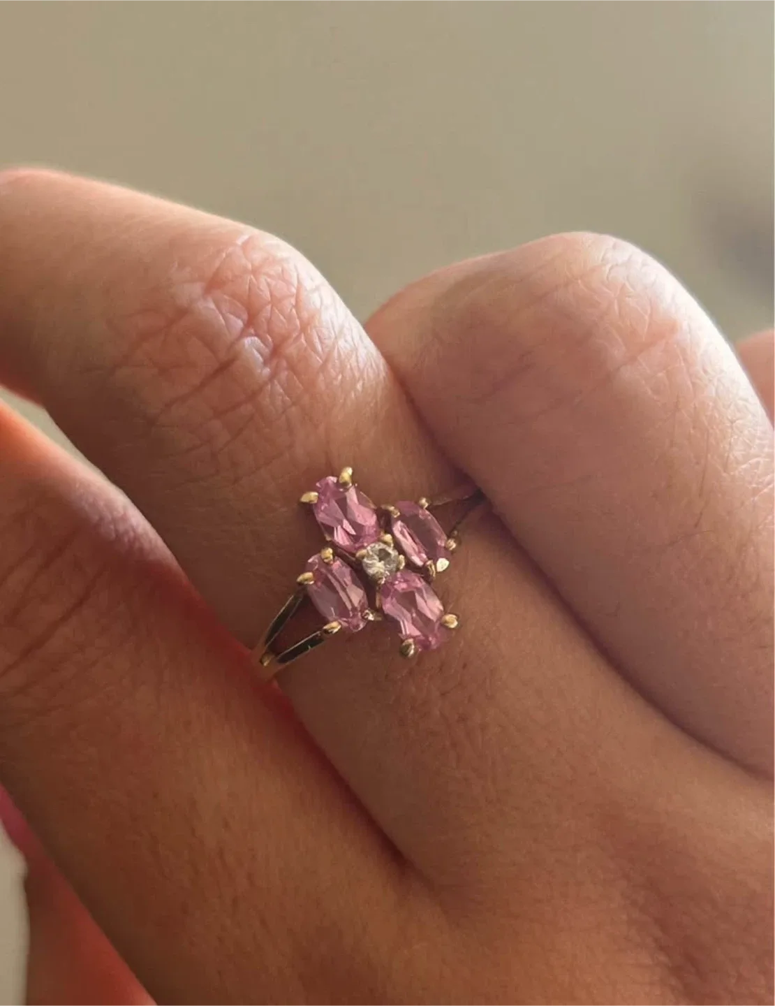 10K Gold Ring with Topaz Stones image indicator(2)