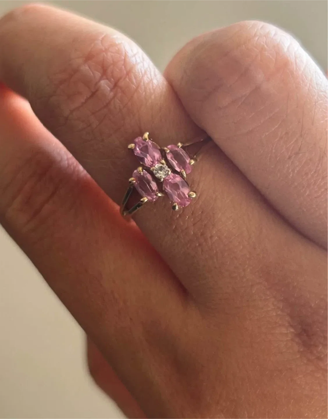 10K Gold Ring with Topaz Stones thumbnail