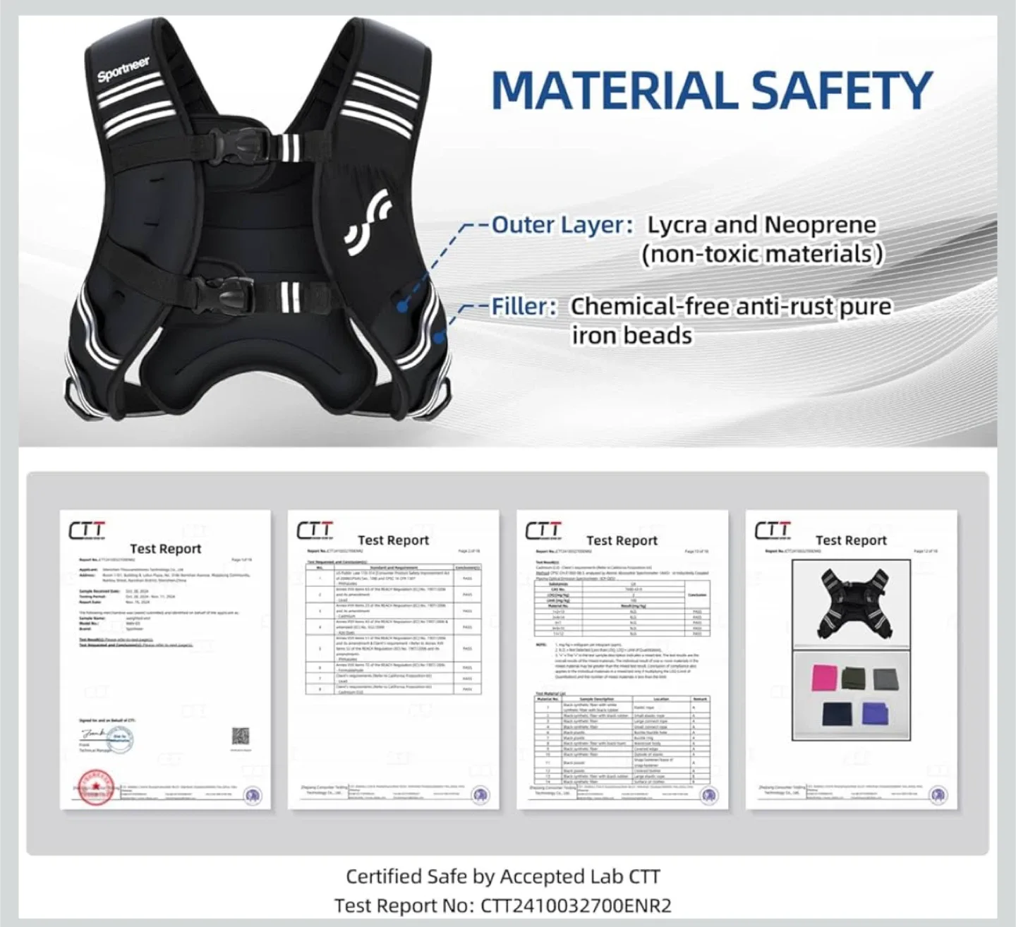 Sportneer Weighted Vest - 12lb image indicator(4)