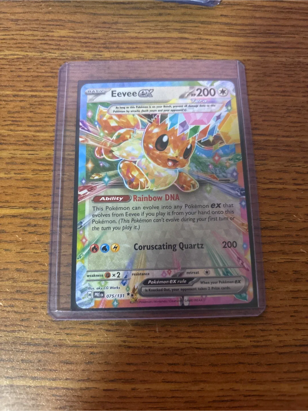 Evee EX Pokemon Card 075/131 thumbnail