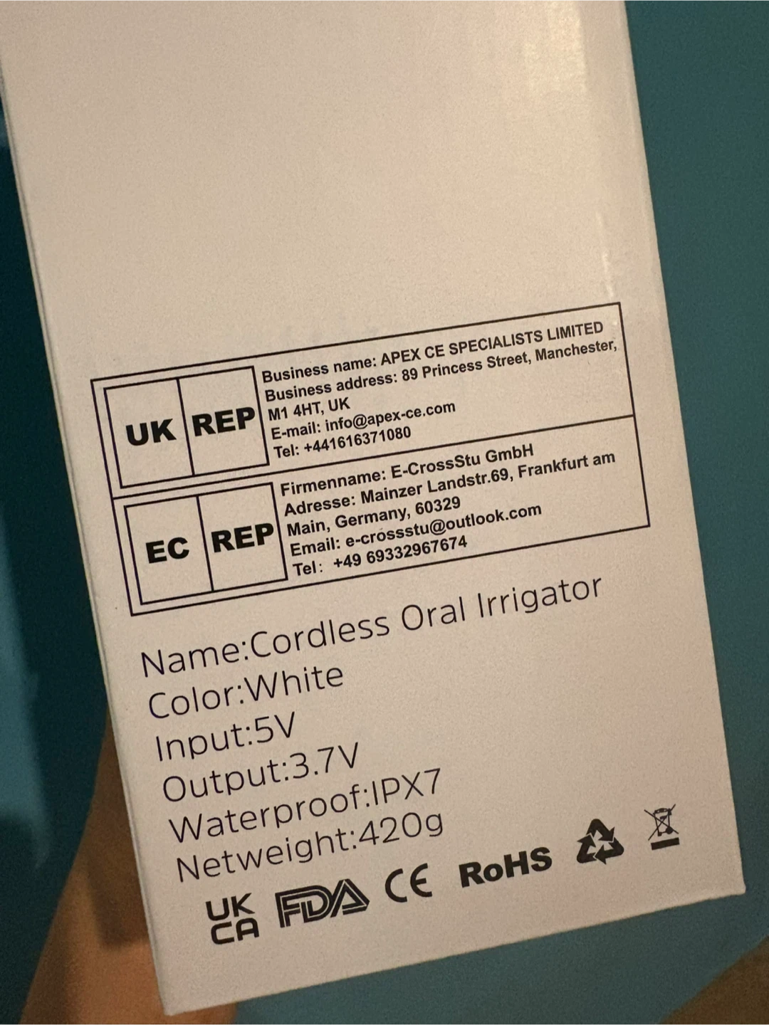 Cordless Oral Irrigator - New - photo 2
