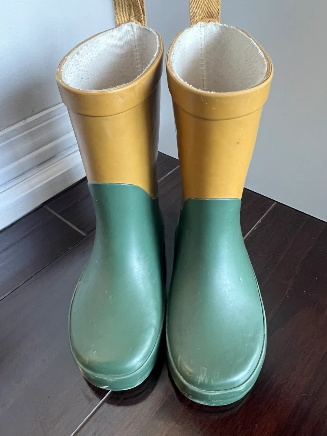 Kids' Two-Tone Rain Boots - Green & Yellow