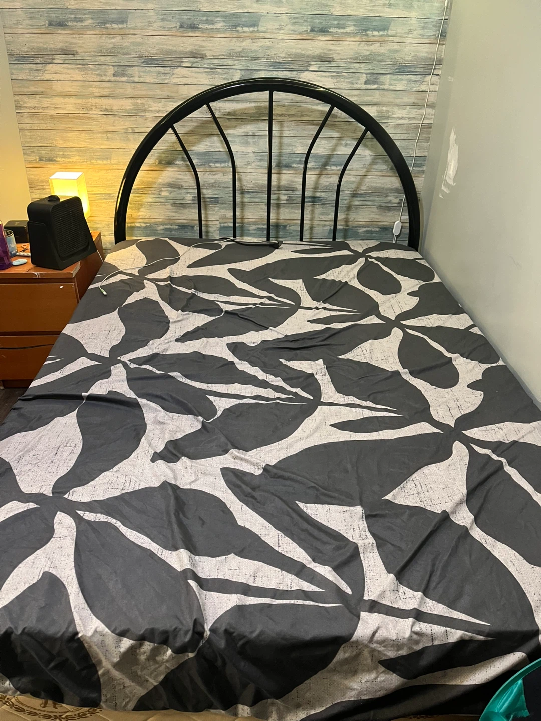 Bed frame with mattress