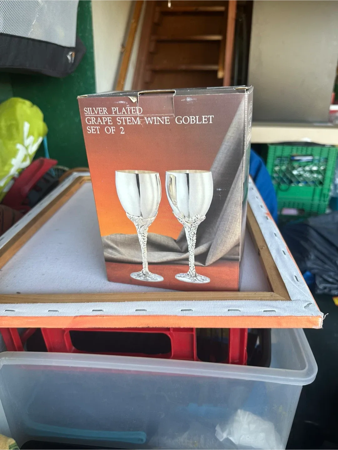 Silver Plated Grape Stem Wine Goblet (Set of 2) thumbnail