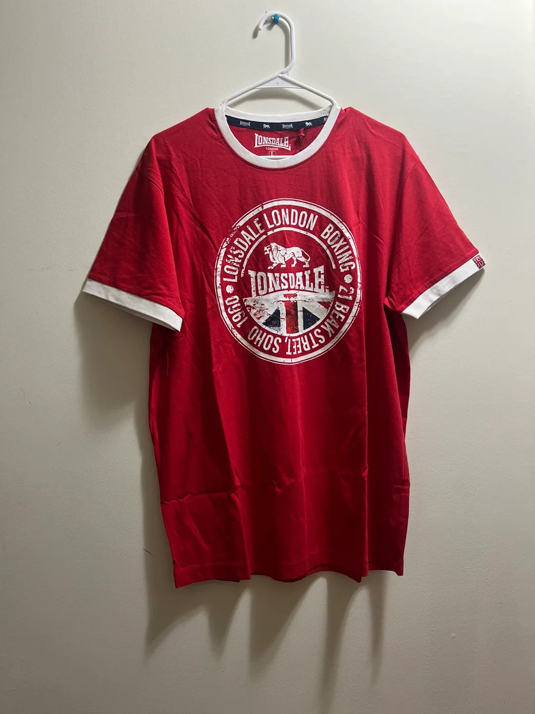 Lonsdale Red Graphic T-Shirt sz L thumbnail