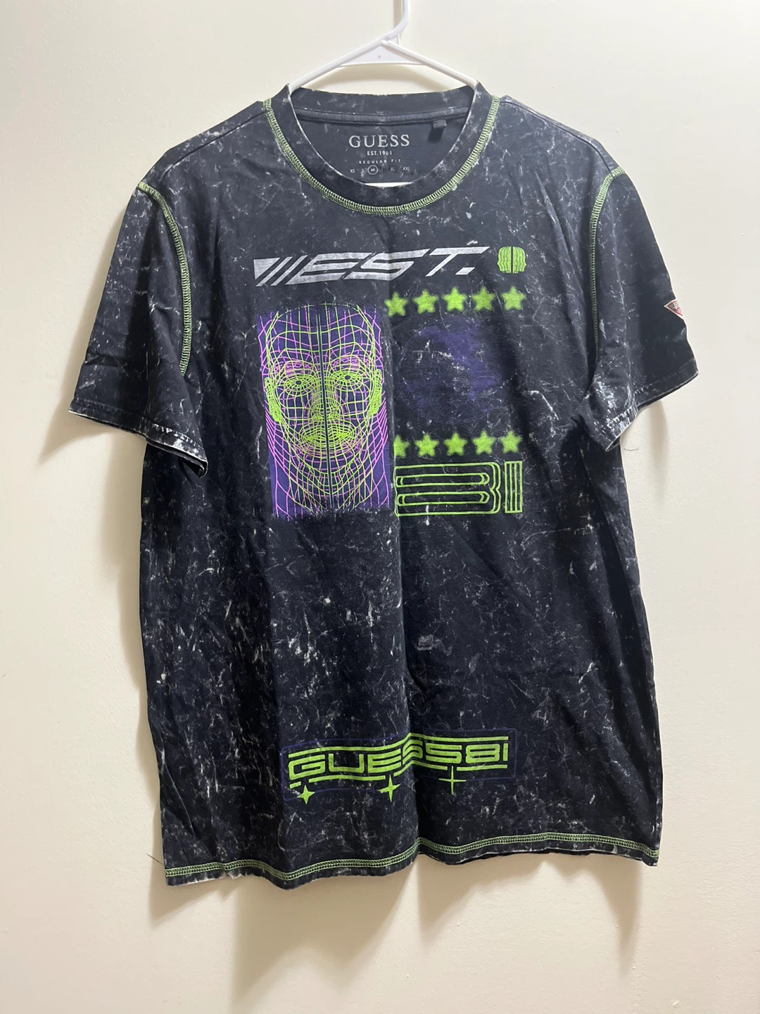 GUESS Black Graphic Men's Shirt sz M