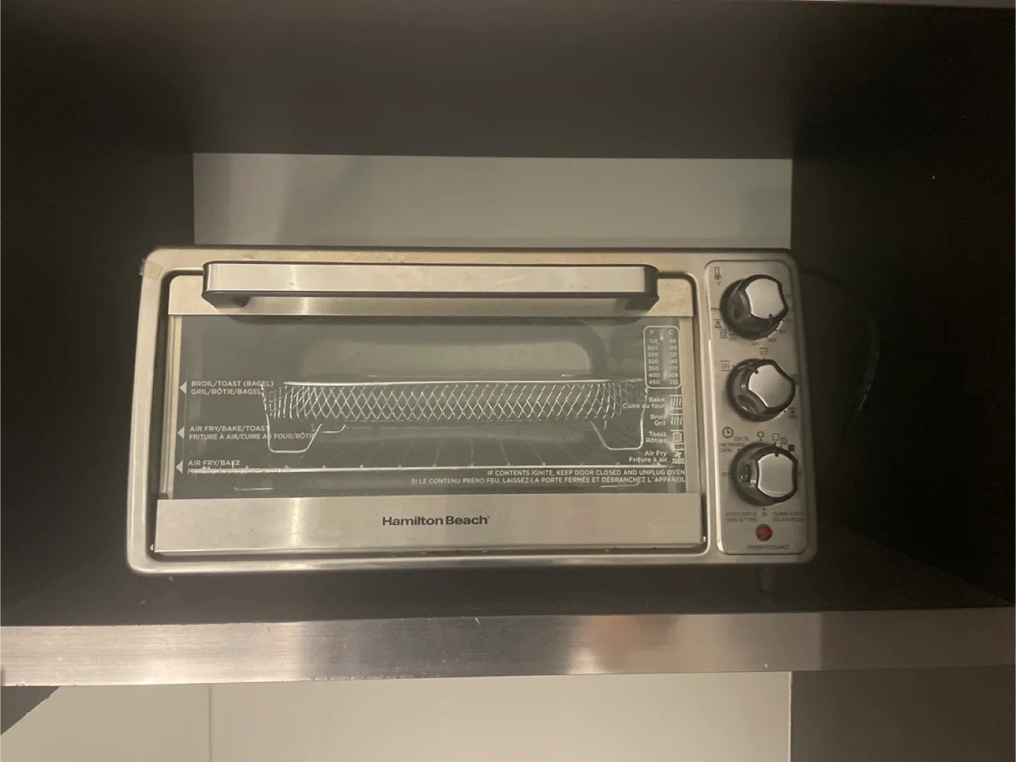 Hamilton Beach Toaster Oven Air Fryer Combo image indicator(2)