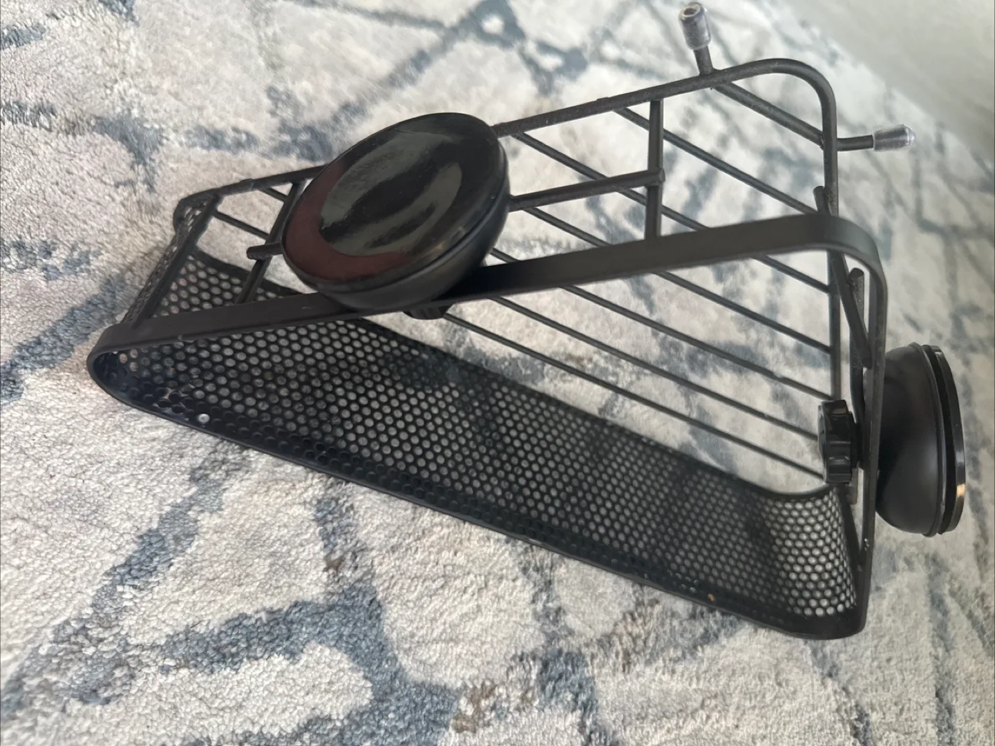 2 Black Metal Corner Shower Caddies image indicator(6)