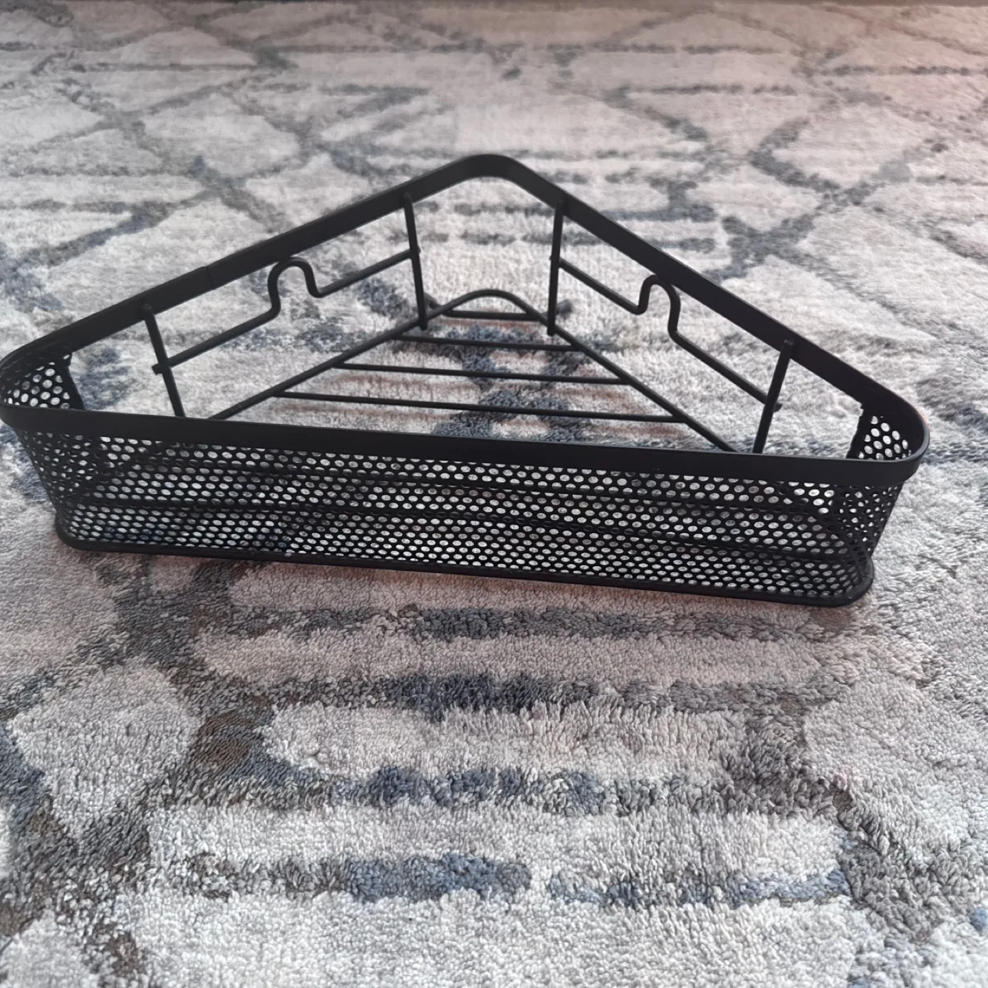 2 Black Metal Corner Shower Caddies image indicator(7)