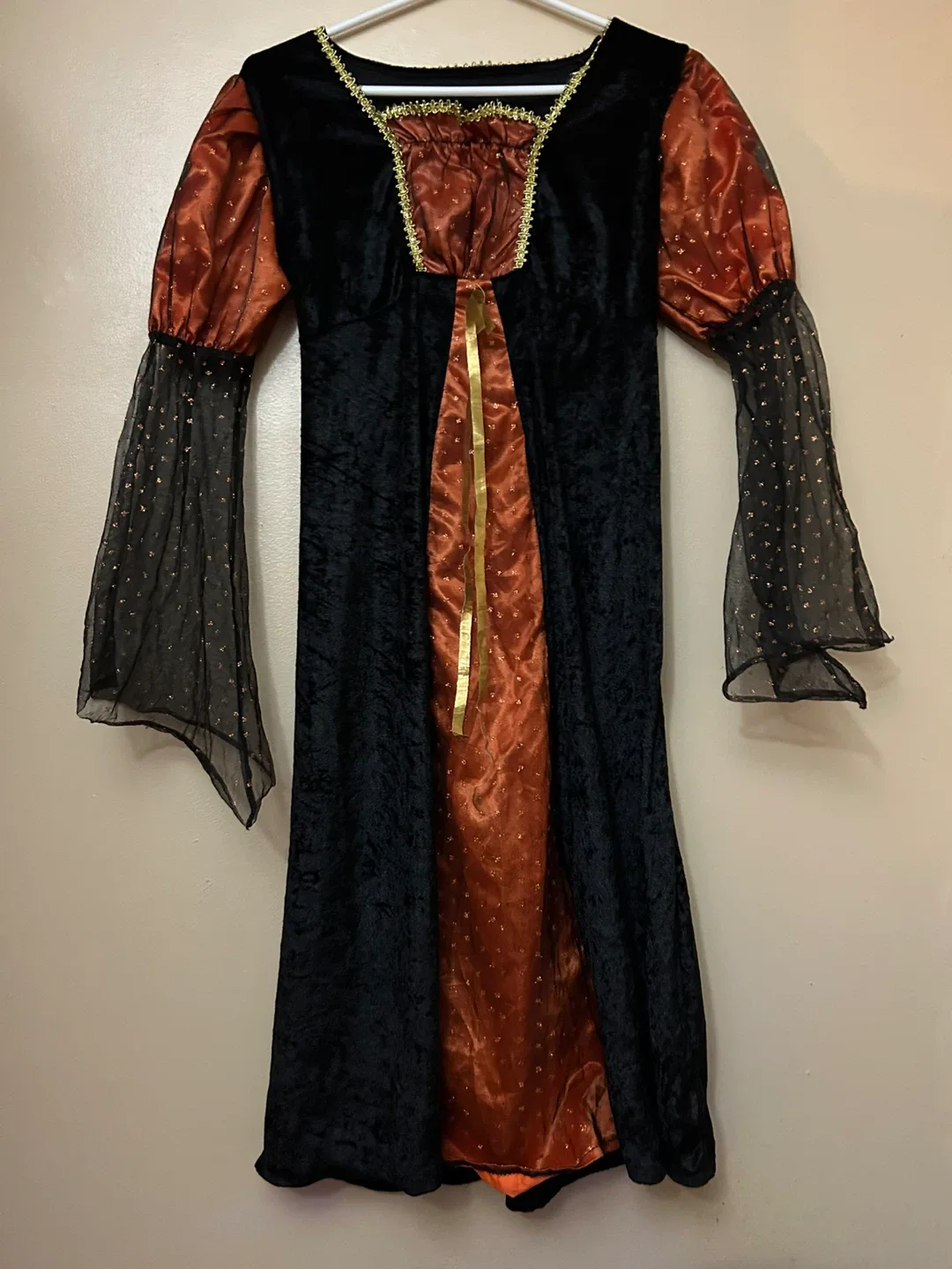 Rubie’s Orange & Back Girls large Witch costume thumbnail