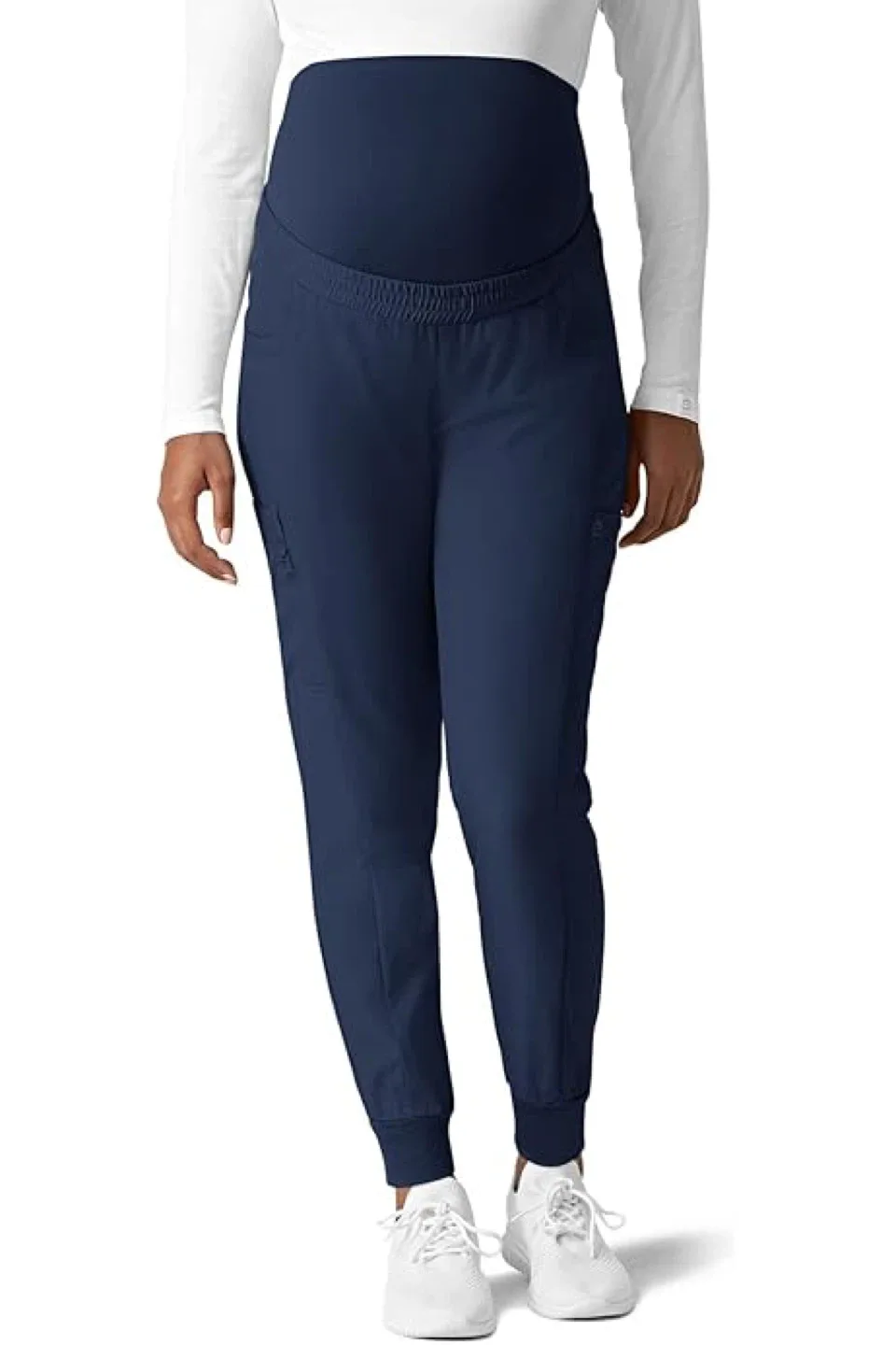 Wink Maternity Navy Scrub Jogger Pants sz L image indicator(2)