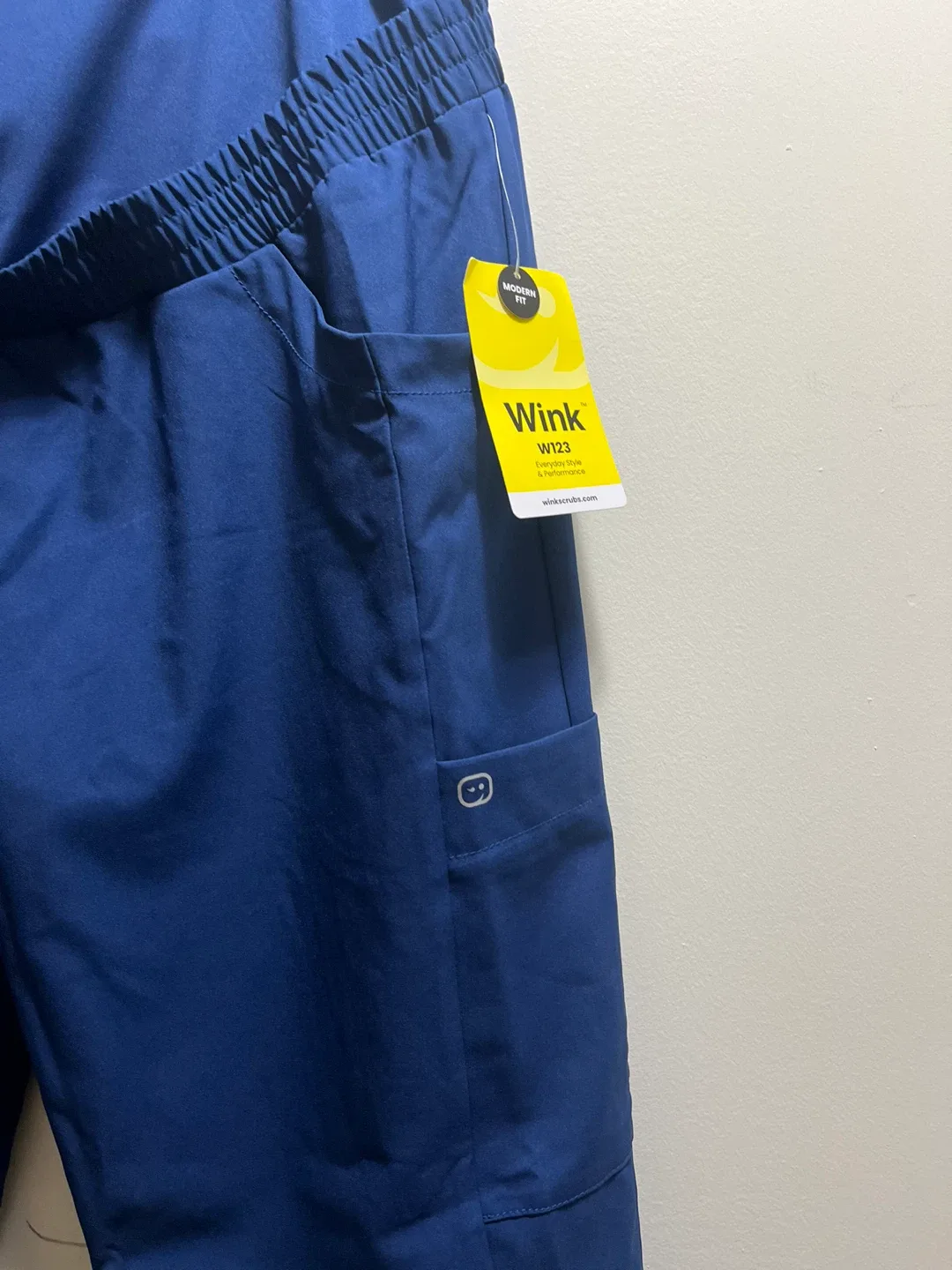 Wink Maternity Navy Scrub Jogger Pants sz L image indicator(5)
