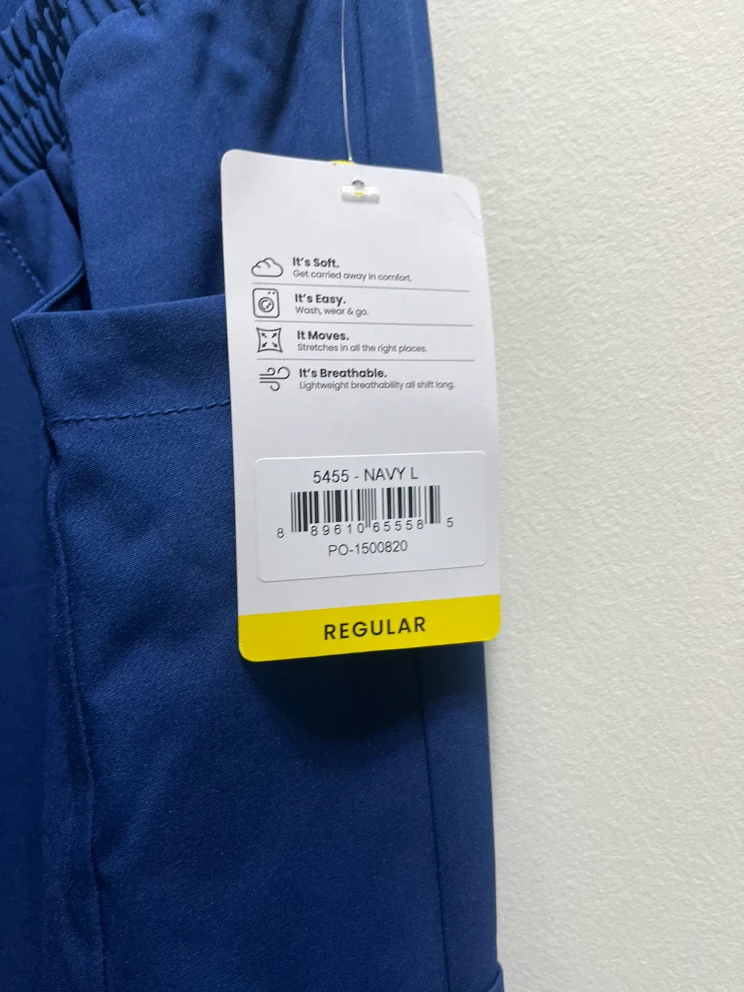 Wink Maternity Navy Scrub Jogger Pants sz L image indicator(7)