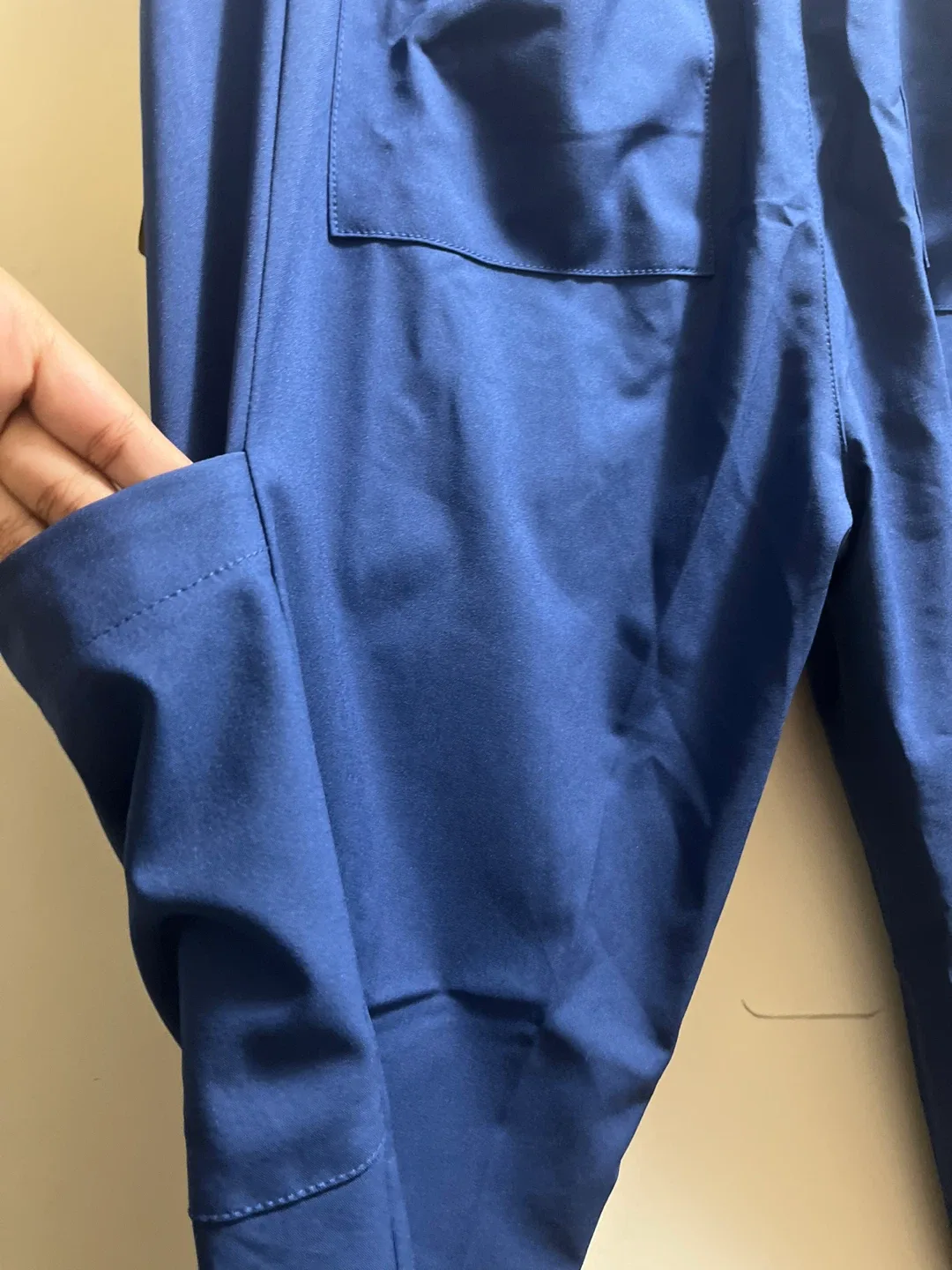 Wink Maternity Navy Scrub Jogger Pants sz L image indicator(8)