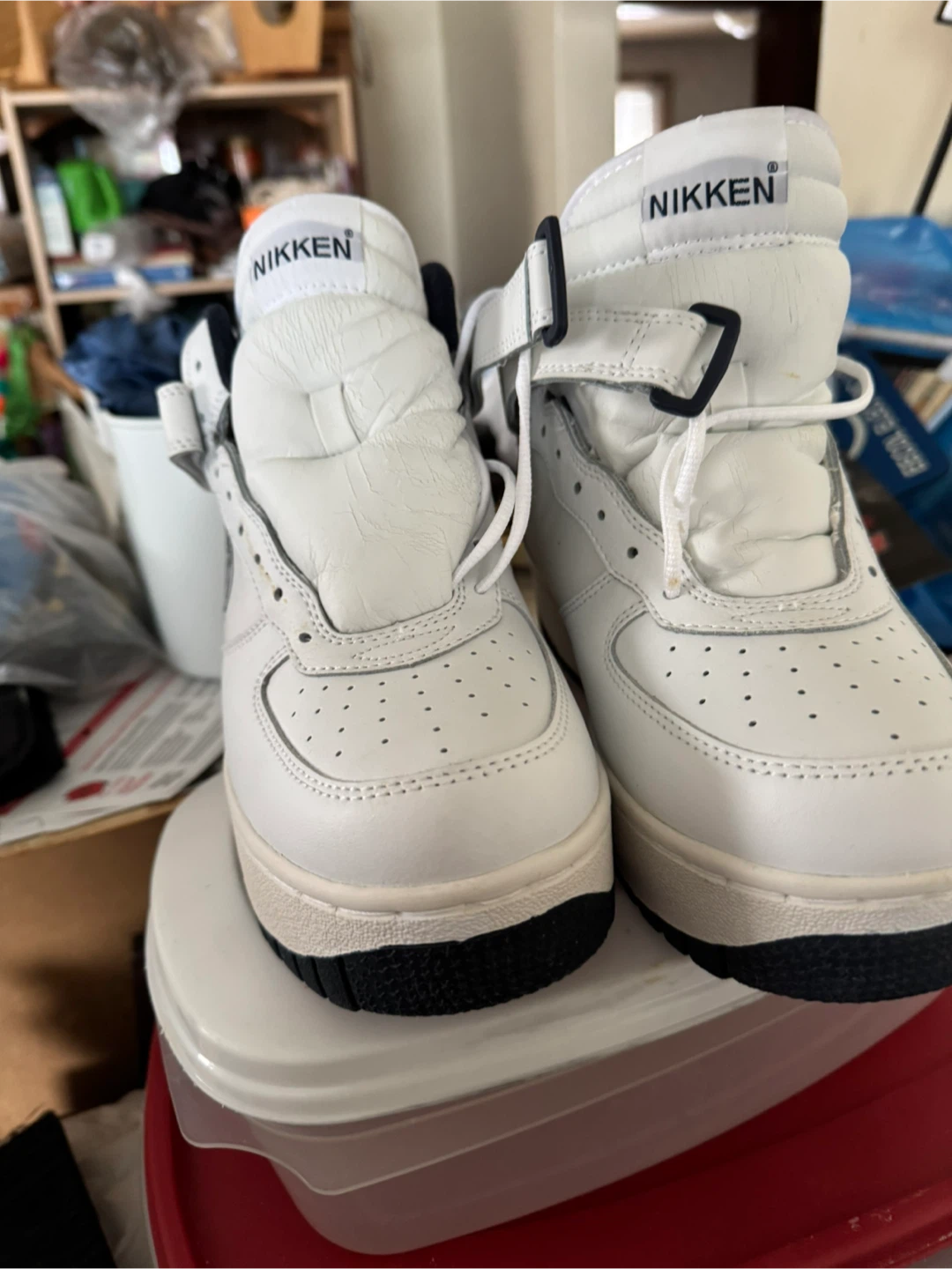 Nikken White High-Top Sneakers - Size 9 - photo 3