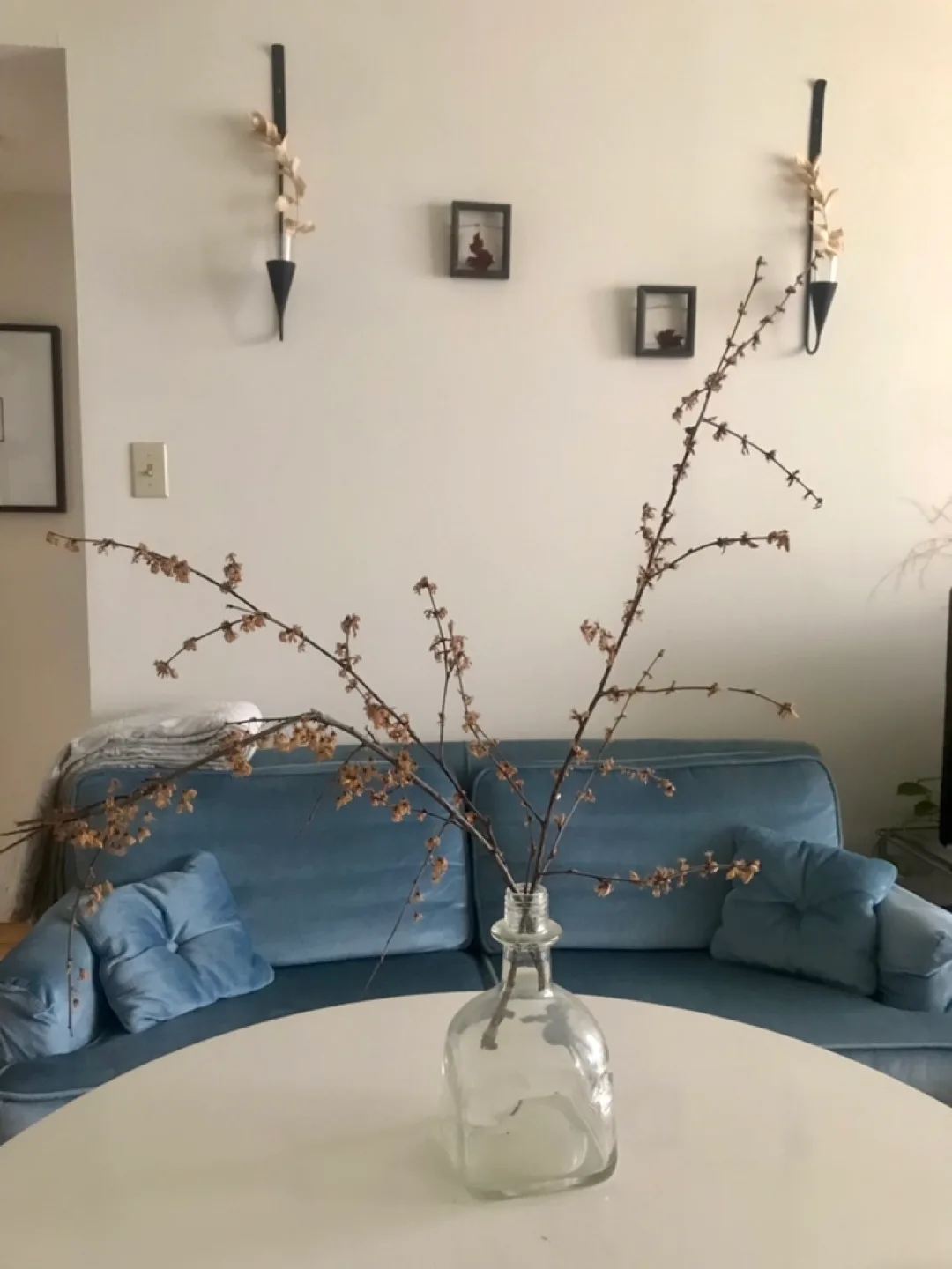 Gorgeous Cherry Blossom Branches-Dried Flowers in Vase thumbnail