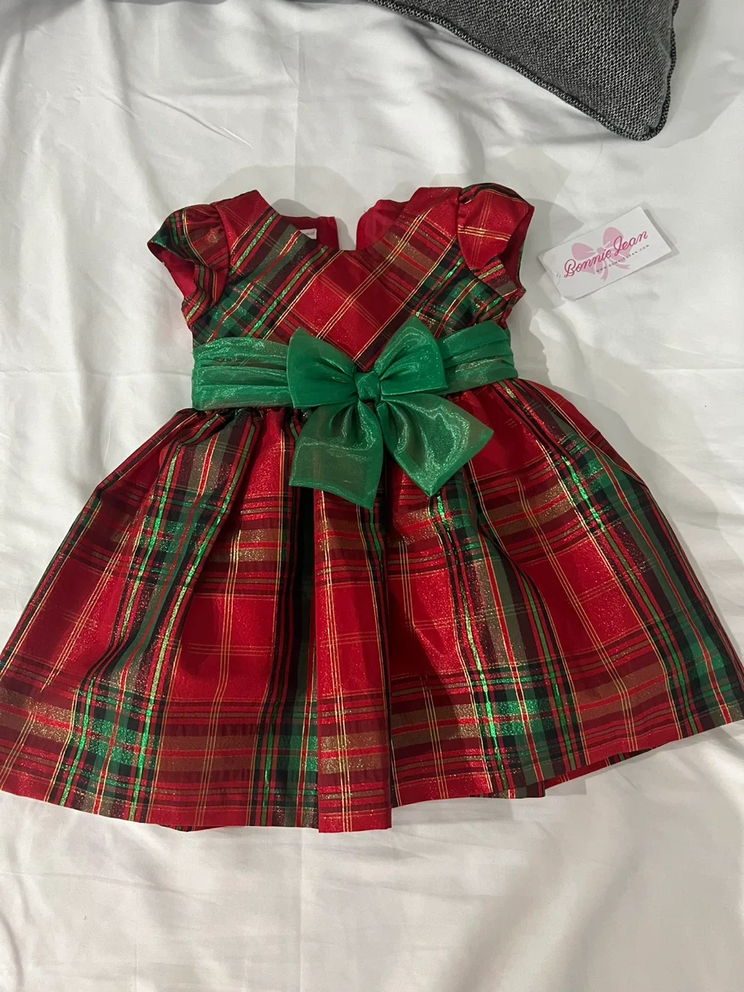 Beanie & Jean Plaid Holiday Dress - Size 2T thumbnail