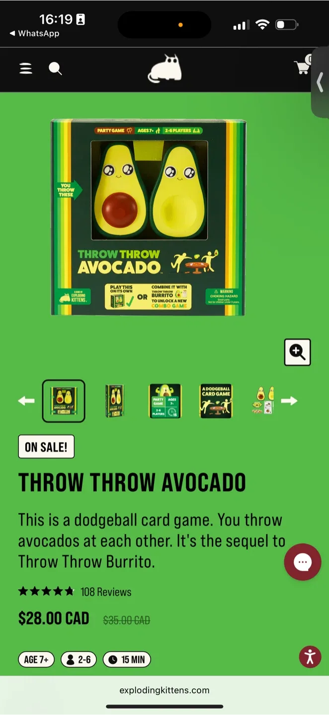 Throw Throw Avocado - Dodgeball Card Game image indicator(3)