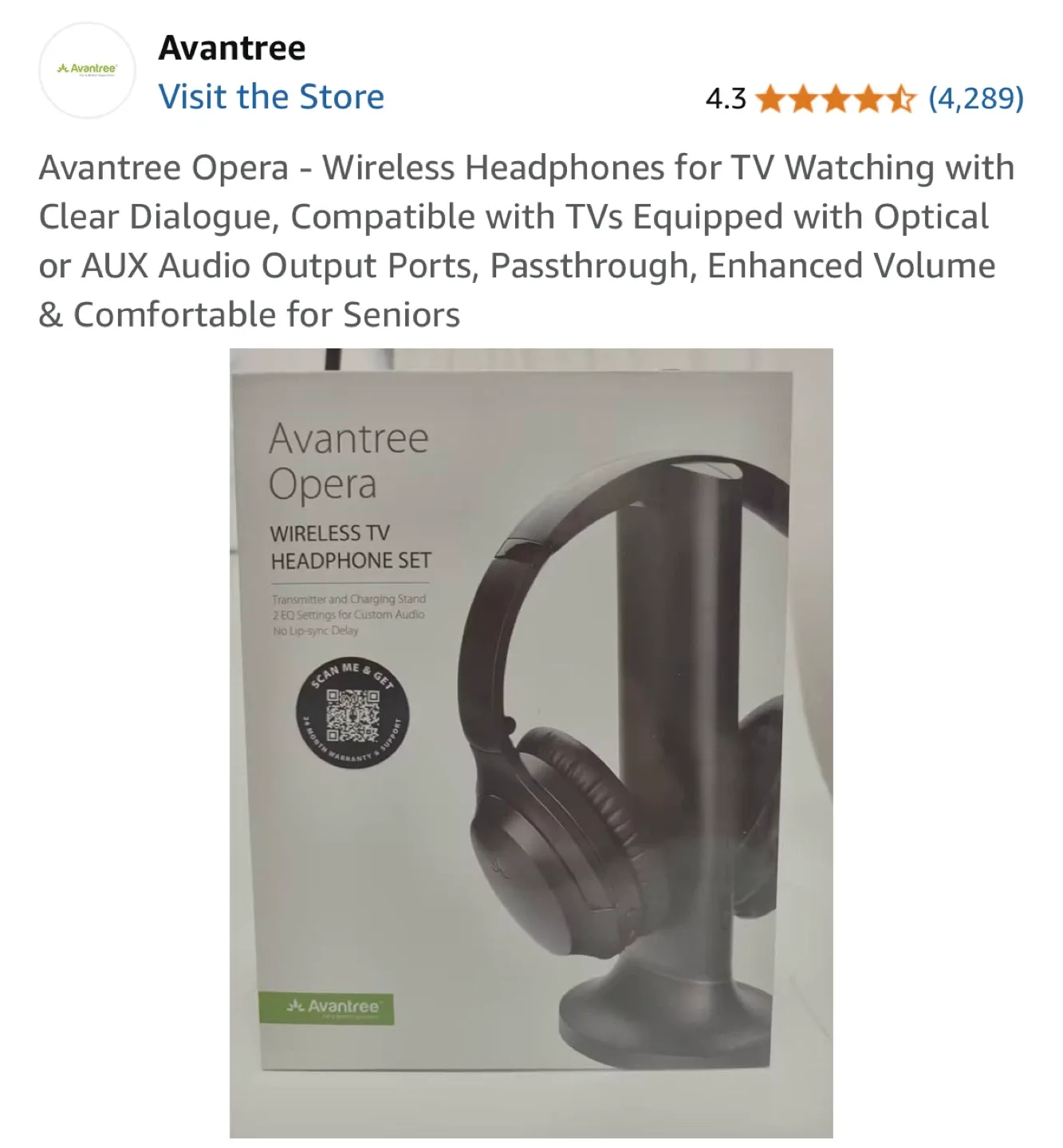 Avantree Opera Wireless Headphones for TV image indicator(8)