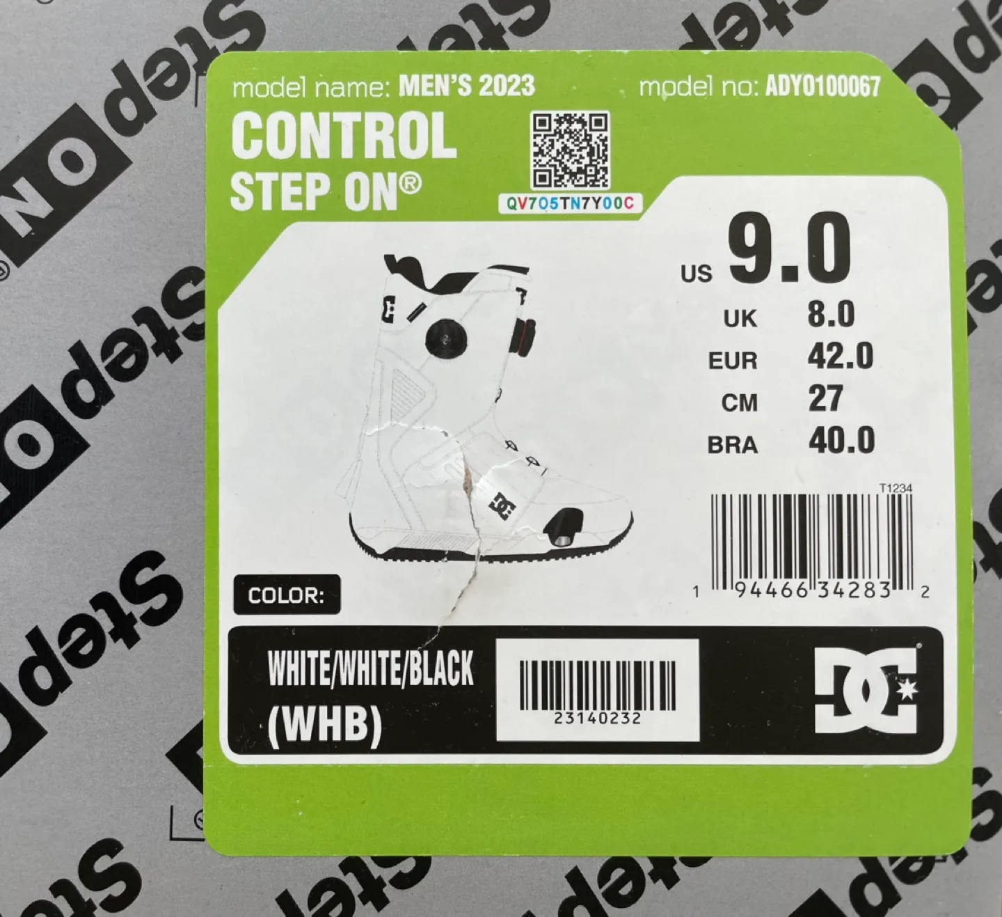 DC Control Step On Snowboard Boots - US 9 - NEW thumbnail