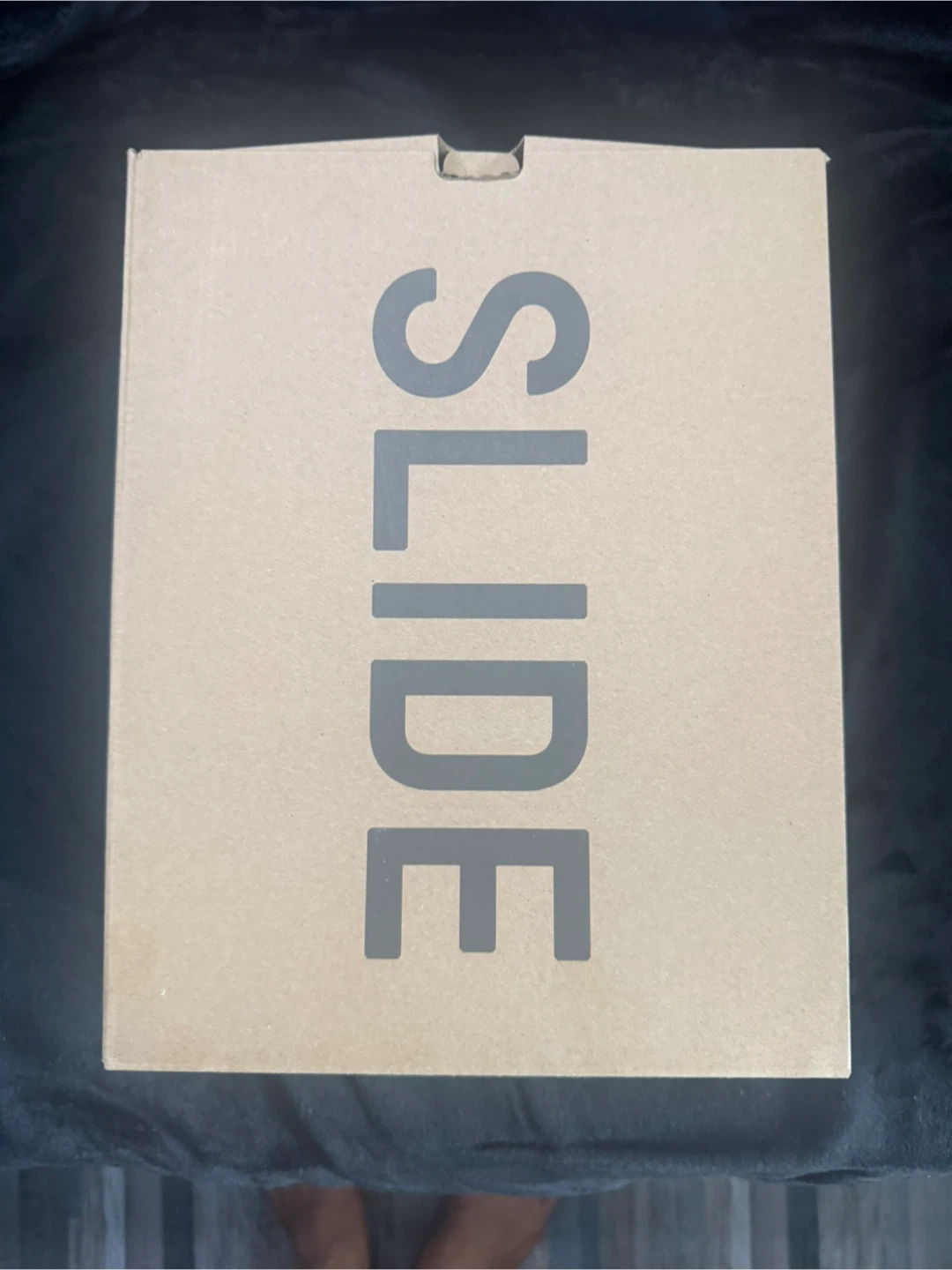 Yeezy Slides in Slate Grey, size 10. - photo 3
