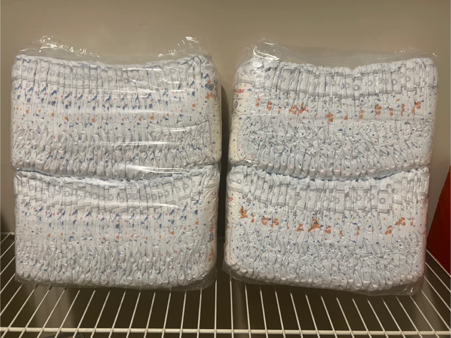 Two Packs of Size 2 Diapers