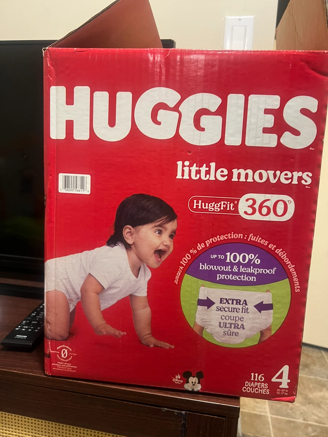 Huggies Little Movers Size 4 Diapers - 116 Count - photo 2