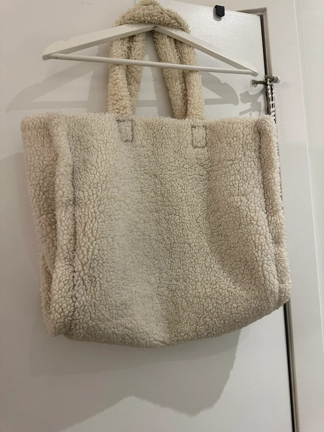 Victoria's Secret Cream Sherpa Tote Bag image indicator(3)