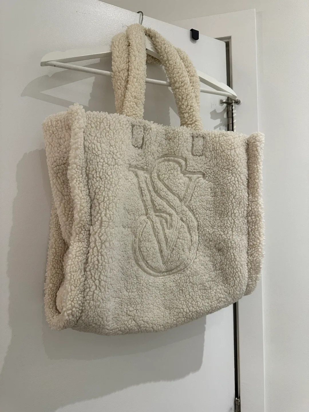 Victoria's Secret Cream Sherpa Tote Bag thumbnail
