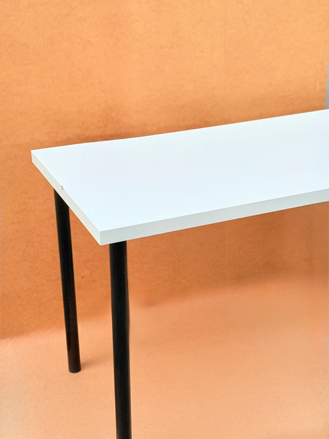 Ikea White Table with Black Legs
