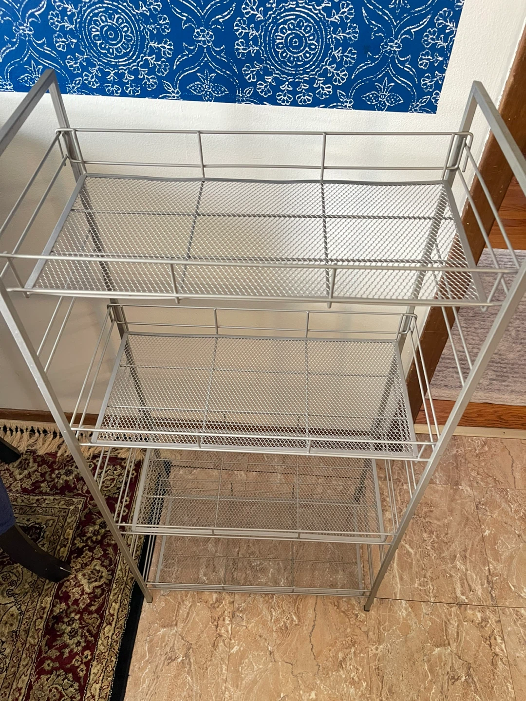 Silver Metal 4-Tier Storage Rack - photo 4